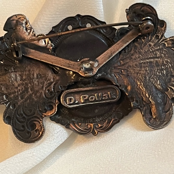 Danny Pollak vintage brooch and clip earrings - Picture 2 of 3